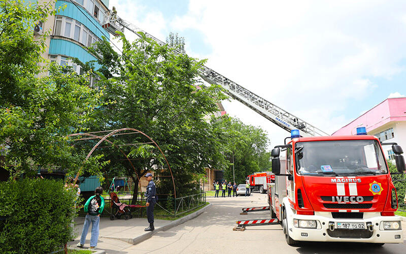 Алматыда ауқымды қалалық сейсмикалық жаттығу өтті. Сурет: Department of Emergency Situations of the city of Almaty