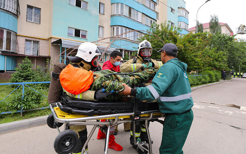 Алматыда ауқымды қалалық сейсмикалық жаттығу өтті. Сурет: Department of Emergency Situations of the city of Almaty