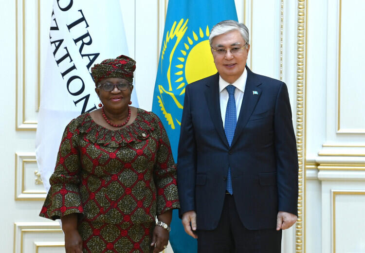 Kazakh President awards WTO Director General Ngozi Okonjo-Iweala 2nd-degree Dostyk Order