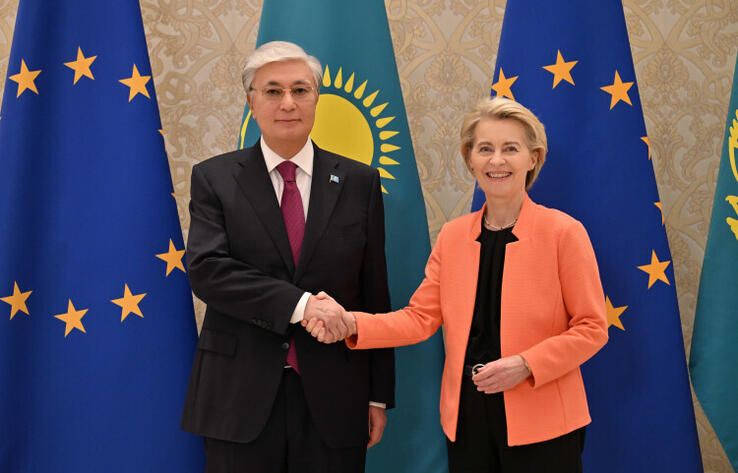 Kazakh President Tokayev, EC President Ursula von der Leyen hold talks in Samarkand