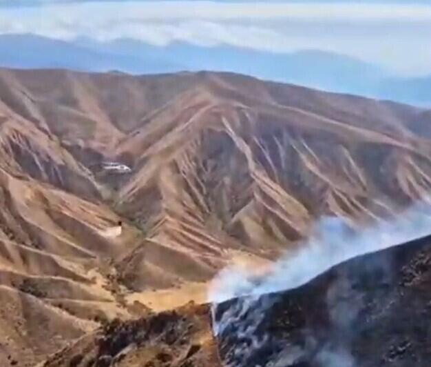 В горах Алматинской области тушат крупный пожар