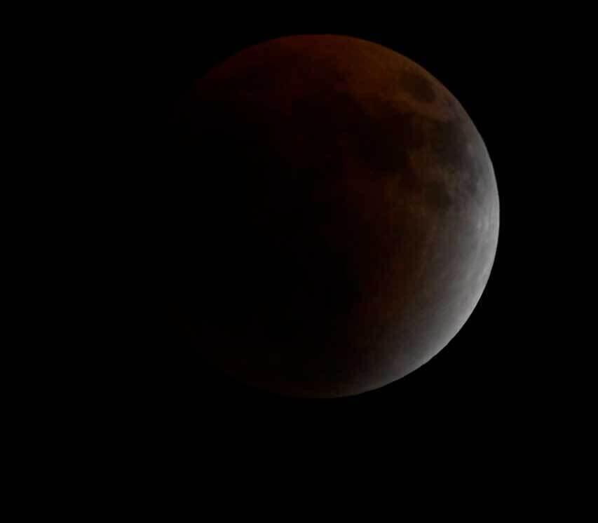 Полное лунное затмение над Казахстаном - "Кровавая Луна" 7 сентября. Фото: Роскосмос