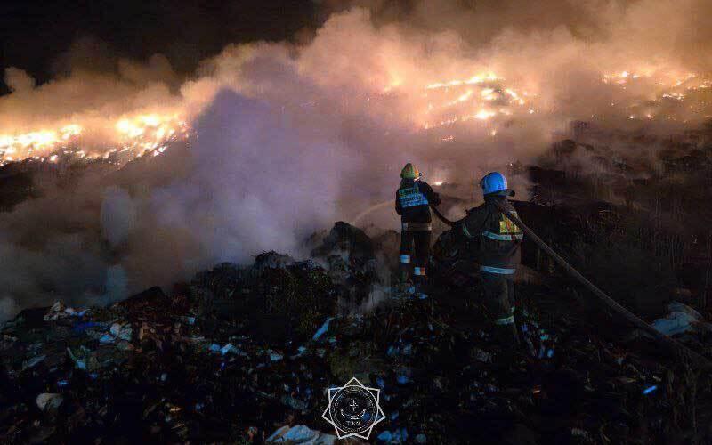 Алатау полигонындағы өрт. Сурет: ТЖМ