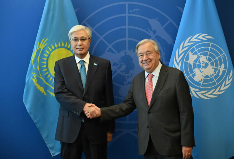 Қасым-Жомарт Тоқаев БҰҰ Бас хатшысымен кездесу өткізді