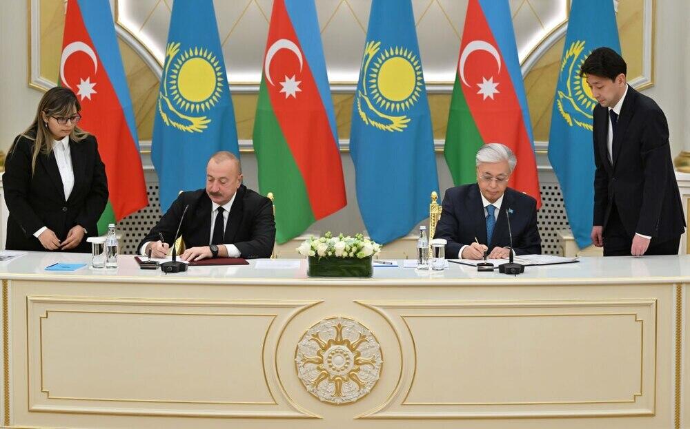 Қазақстан мен Әзербайжан президенттері Жоғары мемлекетаралық кеңестің екінші отырысын өткізді
