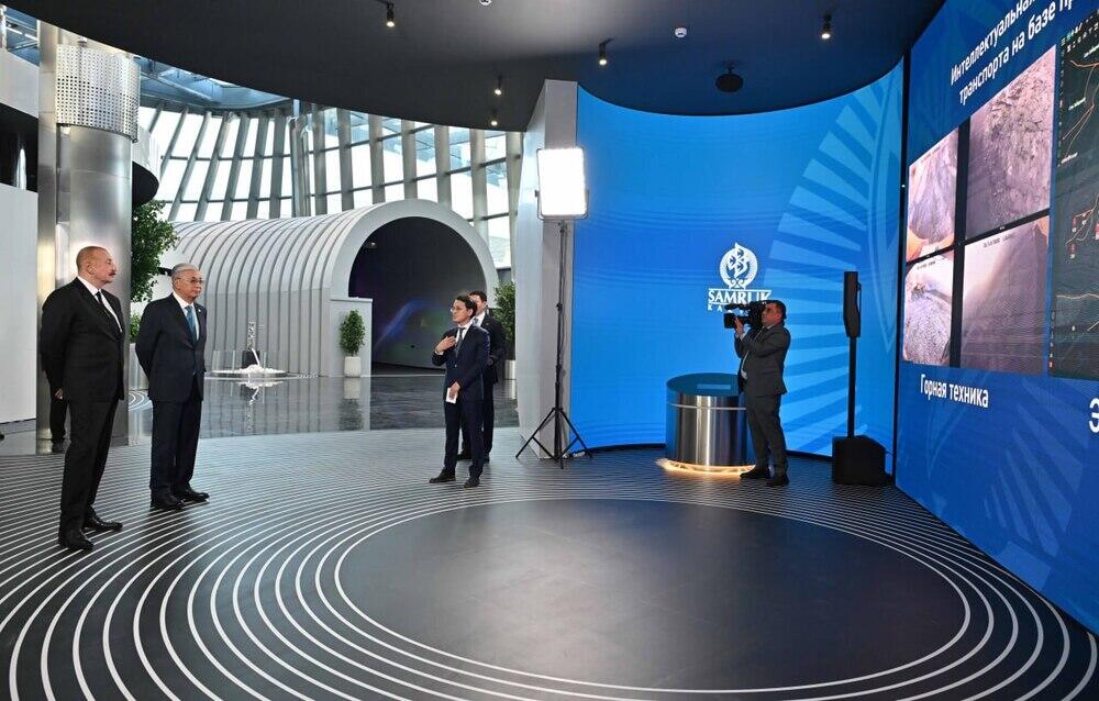 Қазақстан мен Әзербайжан президенттері Alem.AI халықаралық жасанды интеллект орталығына барды