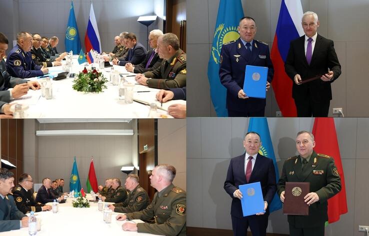 План военного сотрудничества на 2026 год подписали министры обороны Казахстана, России и Беларуси