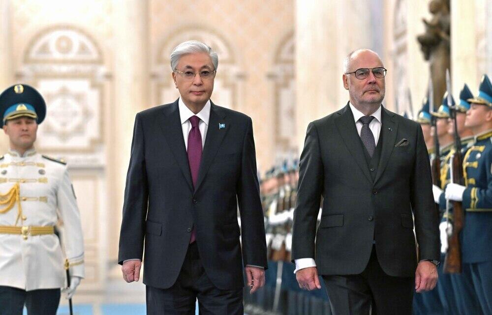 Kazakh President welcomes Estonian President Alar Karis at Akorda