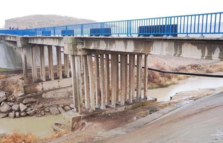 Мост обрушился в Туркестанской области