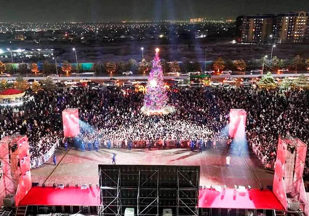 New Year's trees were lit in cities across Kazakhstan. Images | Shymkent gov.kz