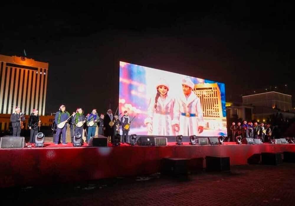 New Year's trees were lit in cities across Kazakhstan. Images | Shymkent gov.kz