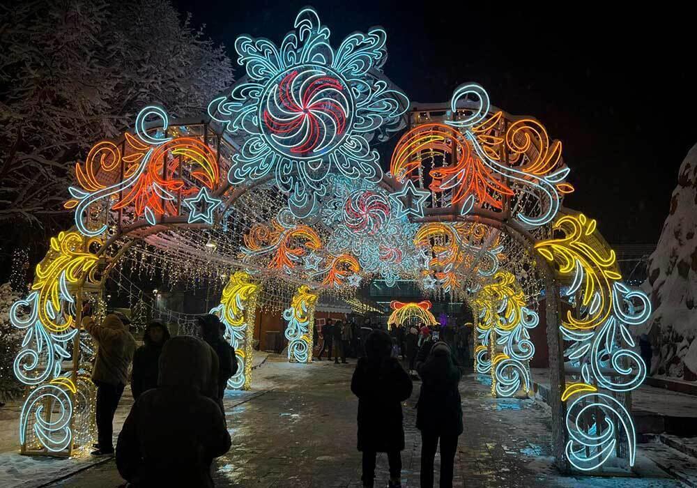 New Year's trees were lit in cities across Kazakhstan. Images | Almaty gov.kz