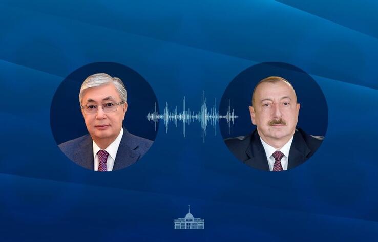 Kazakh, Azerbaijani presidents discuss deeper trade-economic cooperation in phone talk
