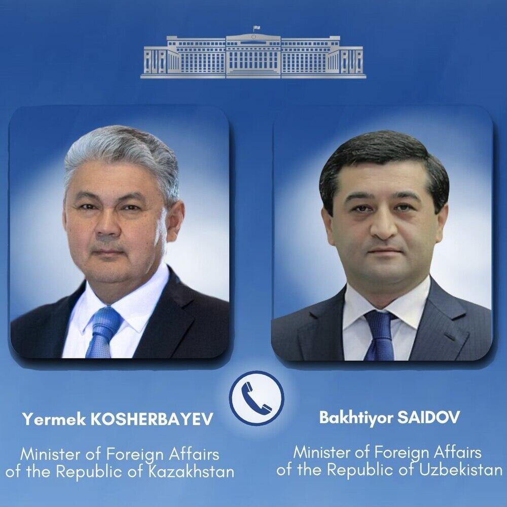 Foreign Ministers of Kazakhstan and Uzbekistan Hold Telephone Conversation
