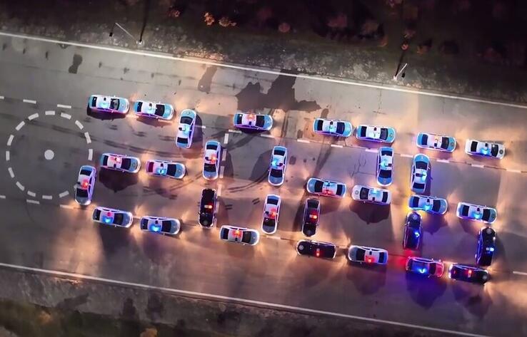 Kazakhstan police held a New Year's flash mob to celebrate the arrival of 2026