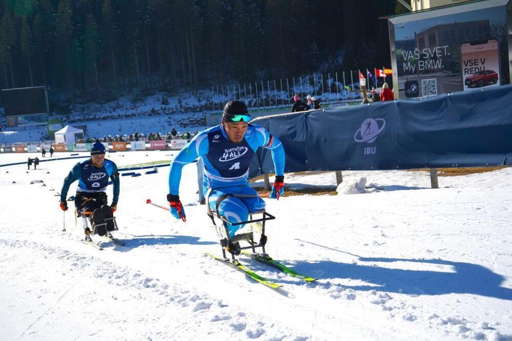 Yerbol Khamitov hauls bronze at Paralympic Biathlon World Cup stage
