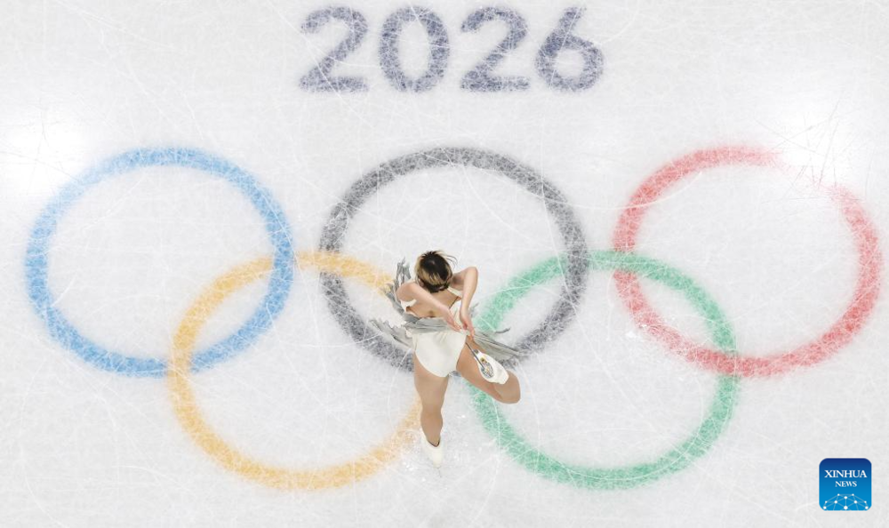 Highlights of Milan-Cortina 2026 on Feb. 6. Images | Alysa Liu of the United States competes during the women single skating short program of the figure skating team event of the Milan-Cortina 2026 Olympic Winter Games in Milan, Italy, Feb. 6, 2026. (Xinhua/Li Ming)