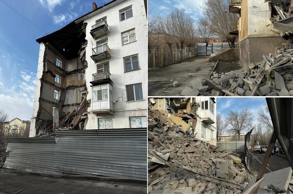 Подъезд многоэтажки рухнул в Балхаше