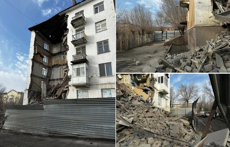 Подъезд многоэтажки рухнул в Балхаше