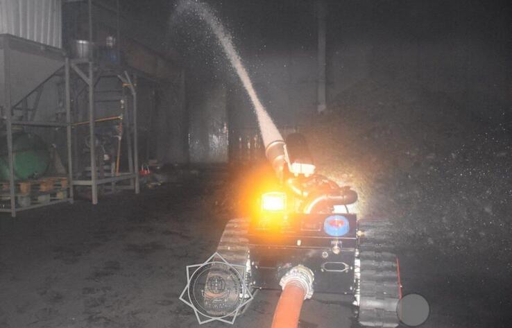 В цехе по производству подсолнечного масла в Петропавловске потушили пожар