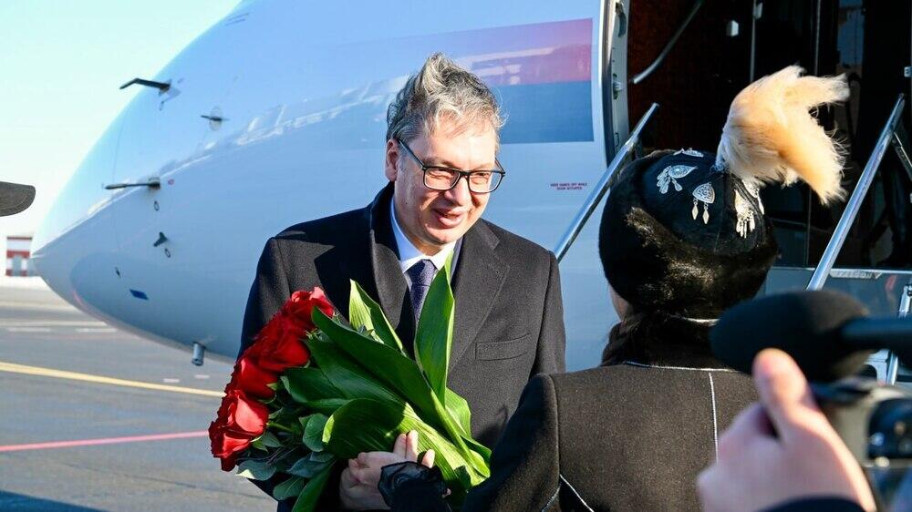 Serbian President arrives in Astana on official visit
