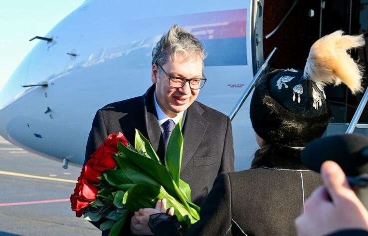 Serbian President arrives in Astana on official visit