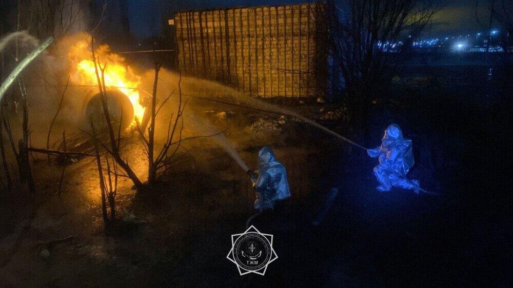 ТЖМ құтқарушылары газ құю станциясындағы өртті сөндірді
