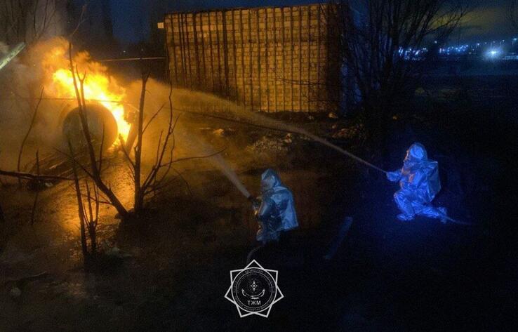 ТЖМ құтқарушылары газ құю станциясындағы өртті сөндірді