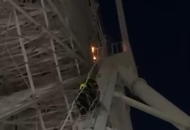 Колесо обозрения загорелось в Астане