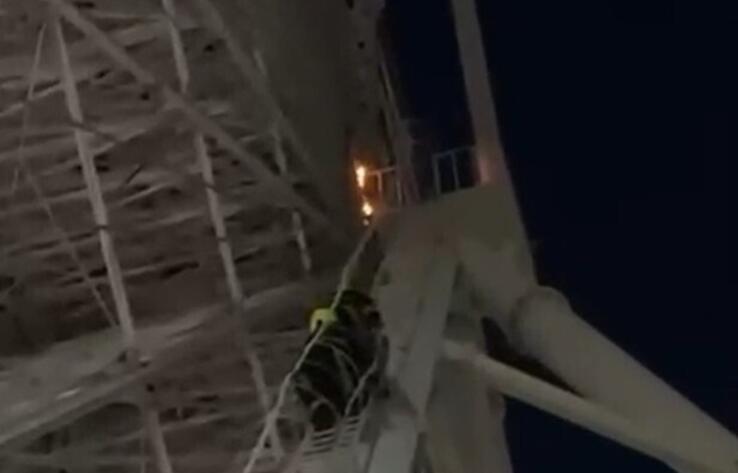 Колесо обозрения загорелось в Астане