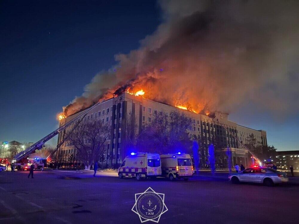 Fire at the akimat building in Aktobe has been extinguished