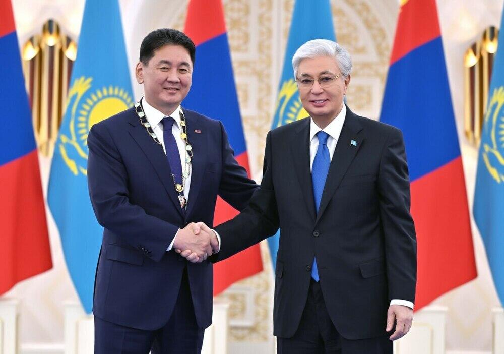 Mongolian President Khurelsukh Ukhnaa awarded Kazakhstan’s Order of Golden Eagle