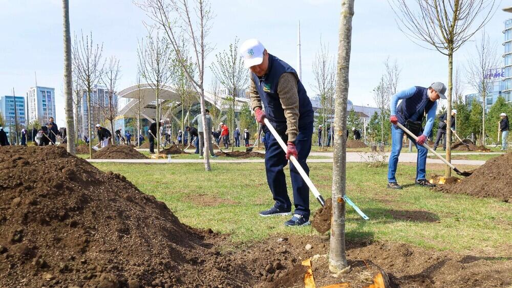Үкімет Аппаратының қызметкерлері Президенттің "Таза Қазақстан" экологиялық бастамасы аясында сенбілікке қатысты