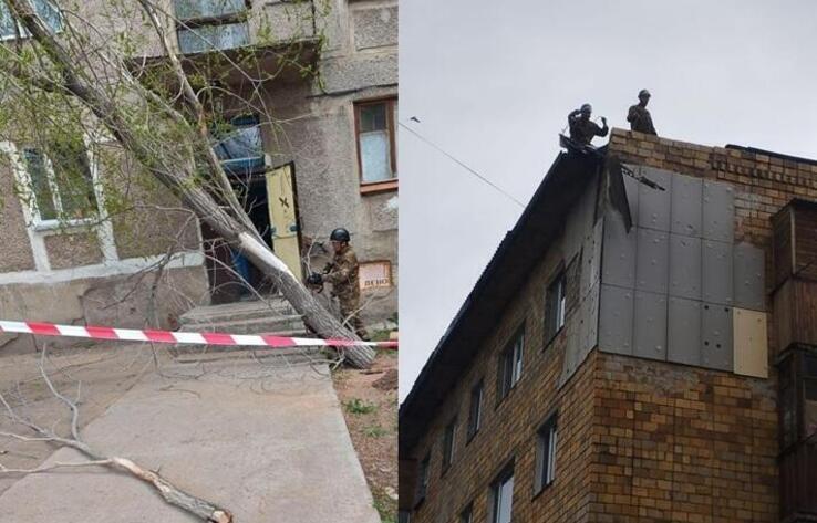 Wild wind rips off roofs and uproots trees in Karaganda region