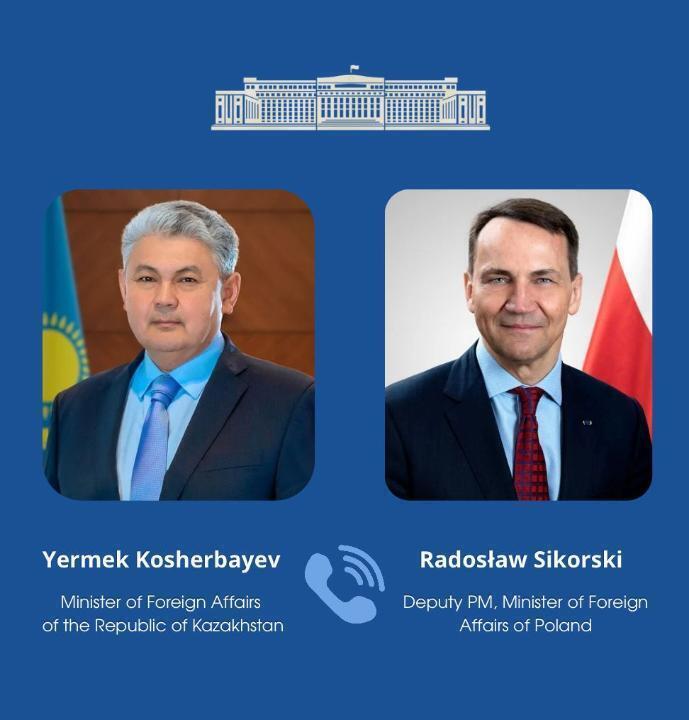 Foreign Ministers of Kazakhstan and Poland Hold Telephone Conversation