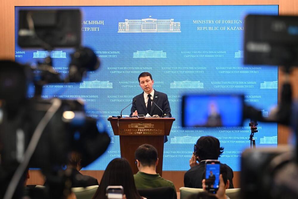 Қазақстан Республикасы Сыртқы істер министрлігінің Ресми өкілі Е.Жетібаевтың брифингі