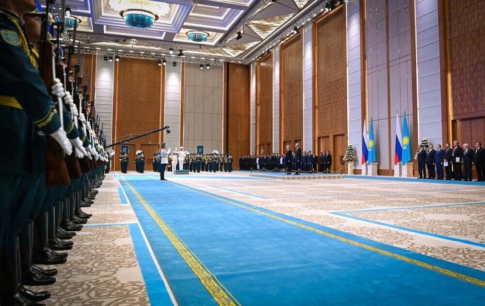 Ceremonial reception for Russian President Vladimir Putin was held in Astana. Images | Akorda