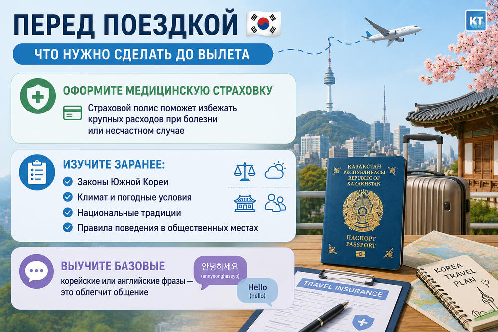 Памятка для казахстанцев, выезжающих в Южную Корею