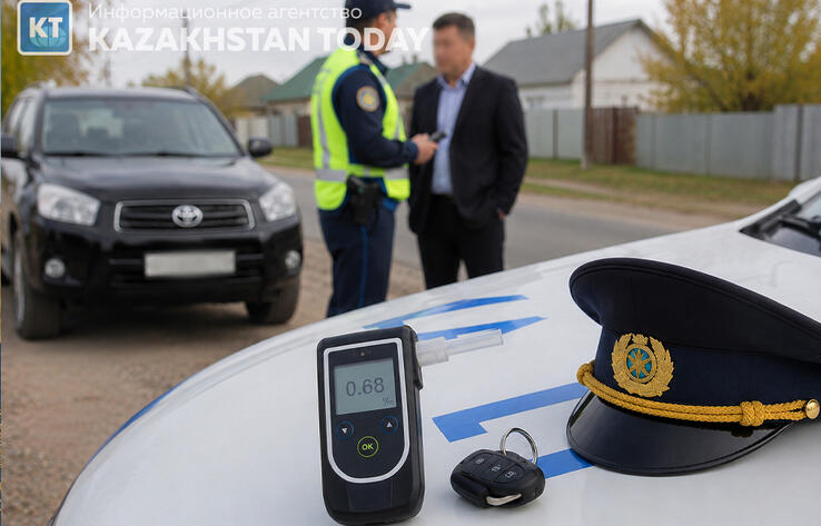 Сельского акима поймали пьяным за рулем служебного автомобиля в ЗКО
